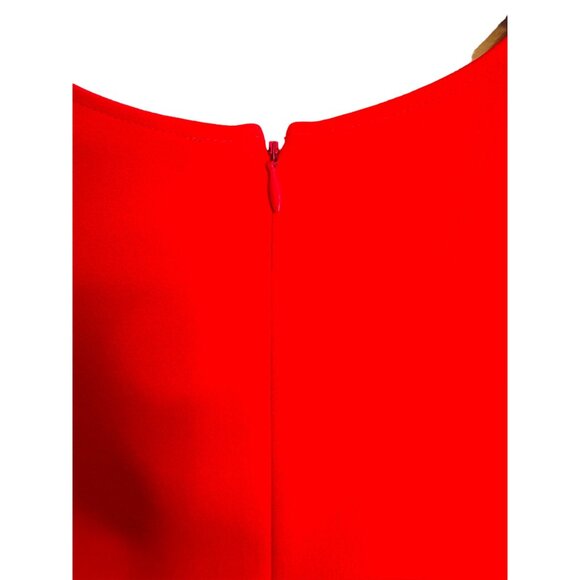 2/$30 Express Dress Medium Coral Red Flirty Hi-Low Hem Adorable Flowy Fabric - Picture 6 of 13